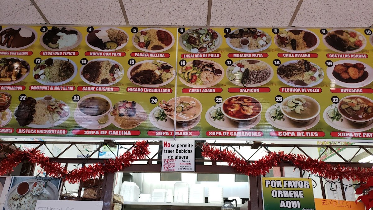 Las Palmas Pupuseria Menu - Image 1